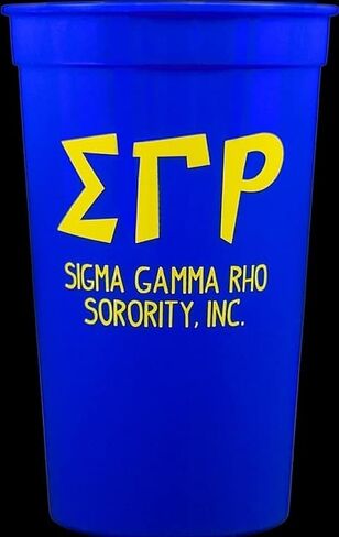 Sigma Gamma/Γ Rho Plastic Stadium Cups [10 Per Pack - Blue - 22 oz.] - ID#39955 in Kuwait