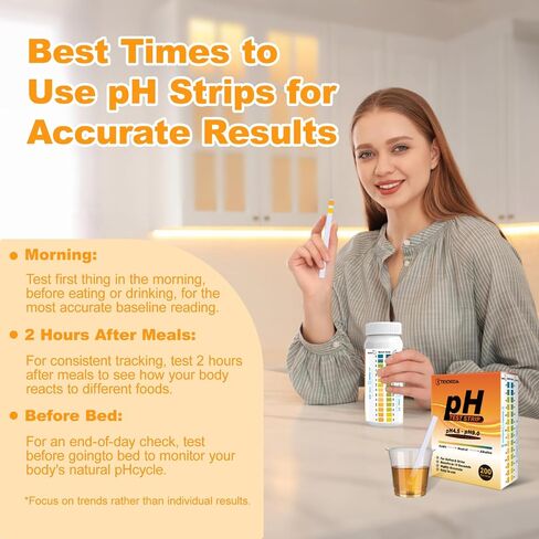pH Test Strips 200 Count (100×2 Bottles) – Upgraded Dual-Track 14-Color pH Strips for Urine and Saliva（4.5-9.0） Quick & Accurate Test Alkaline & Acid Levels in The Body with Color Chart on Bottle in Kuwait