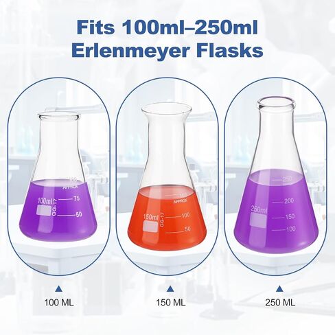 4E's USA Erlenmeyer Flask Attachment Only for Vortex Mixer, Requires Universal Top Plate for Use (Sold Separately, Not Included)，Fits 100-250 mL Erlenmeyer Flasks in Kuwait