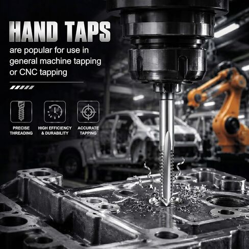 Gisafai 3 Pcs 1/4"-20 HSS Tap Set Include Taper Plug and Bottoming Hand Taps, M2 High Speed Steel Thread Taps for Steel, Aluminum, Iron, Copper & Hard Plastic in Kuwait