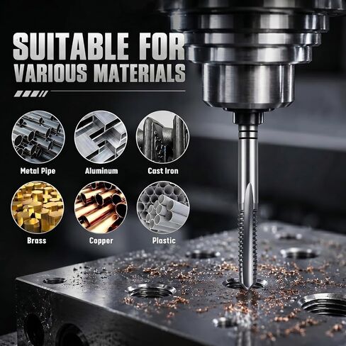 Gisafai 3 Pcs 1/4"-20 HSS Tap Set Include Taper Plug and Bottoming Hand Taps, M2 High Speed Steel Thread Taps for Steel, Aluminum, Iron, Copper & Hard Plastic in Kuwait