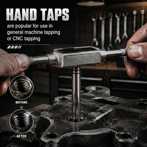 Gisafai 3 Pcs 1/4"-20 HSS Tap Set Include Taper Plug and Bottoming Hand Taps, M2 High Speed Steel Thread Taps for Steel, Aluminum, Iron, Copper & Hard Plastic in Kuwait