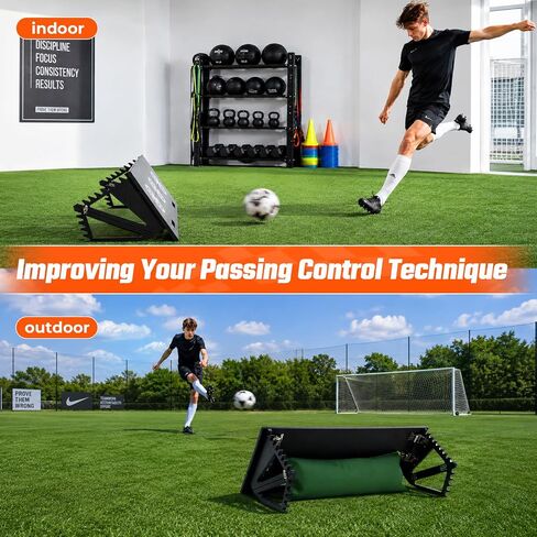 Soccer Rebounder Board, 2026 Upgrade Portable Soccer Wall with 3 Target, Foldable HDPE Kickback Rebound Board with Sandbag, Stable Soccer Training Equipment for Passing Shooting Practice, Adult & Kid in Kuwait