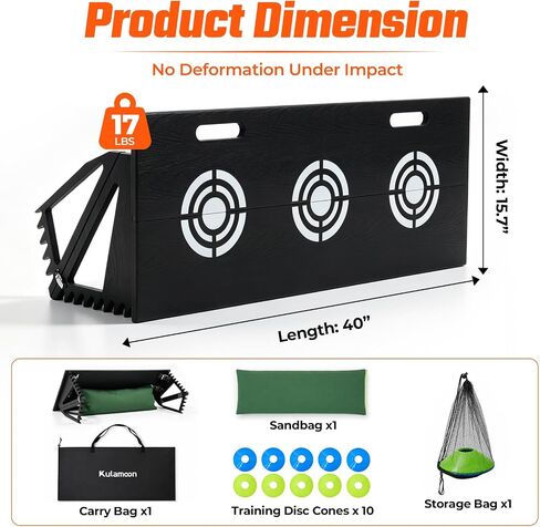 Soccer Rebounder Board, 2026 Upgrade Portable Soccer Wall with 3 Target, Foldable HDPE Kickback Rebound Board with Sandbag, Stable Soccer Training Equipment for Passing Shooting Practice, Adult & Kid in Kuwait