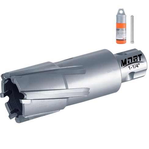 TCT Annular Cutter, 1-1/4" Diameter and 2INCH Depth, Universal Shank Compatible with 3/4" Weldon Shark and Other Standard Tool Holder in Saudi Arabia