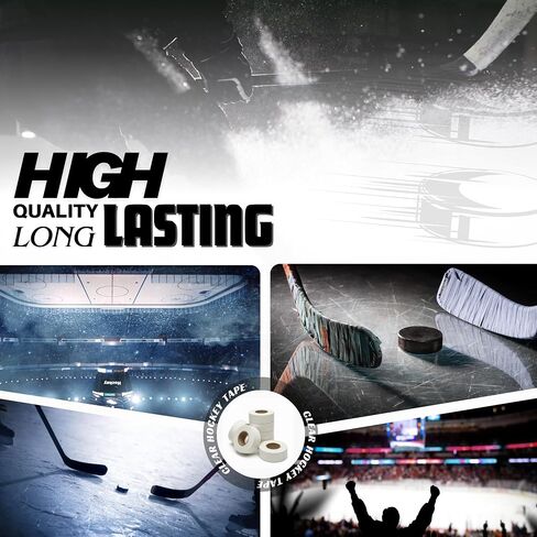 White Cloth Hockey Tape 6 Pack, 25mm x 25m, Strong Adhesive Hockey Stick Tape for Ice Hockey & Lacrosse, Non-Slip Grip, Durable Blade Control, Easy Tear Cloth Tape in Saudi Arabia