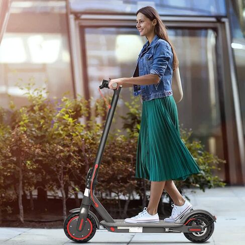 Roinside Electric Scooter - 8.5"/10''/14'' Solid Tires, 350W/500W Motor, Up to 19/22MPH& 16/21/23/24Miles Long-Range Portable Commuting Scooter for Adults with Double Braking System, App in Saudi Arabia