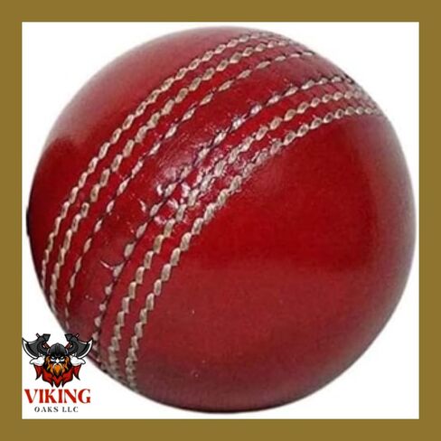 Cricket Practice Bat with Red Leather Ball, Wooden Construction, Black Handle | Plain Kashmiri Willow Cricket Bat Free Ball in Saudi Arabia