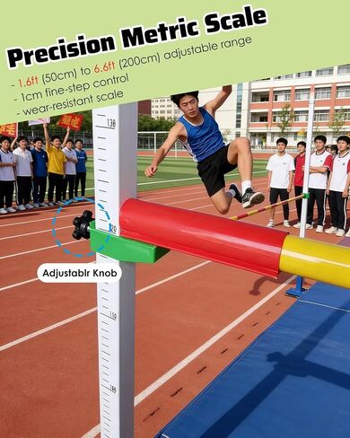 Vertical Jump Tester Training Hurdles, Portable Competition Track and Field High Jump Standards, Professional Sports Meeting Tool in Saudi Arabia