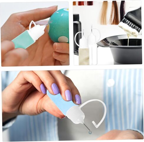 25pcs Needle Tip Glue Bottles 10ml Pe Squeeze Bottles with Metal Fine Point Applicator Tips, Travel-friendly Size for Precision Liquid Dispensing and Craft Projects in Saudi Arabia
