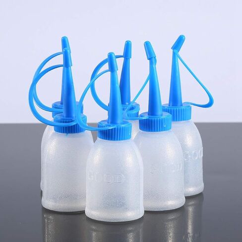 6Pcs 30ML Plastic Squeeze Bottle with Long Needle Tip Dispenser for Glue Oil Gel Industrial Use Empty Applicator Bottle DIY Crafts Precision Tip in Saudi Arabia