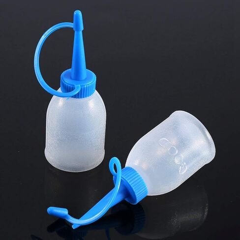 6Pcs 30ML Plastic Squeeze Bottle with Long Needle Tip Dispenser for Glue Oil Gel Industrial Use Empty Applicator Bottle DIY Crafts Precision Tip in Saudi Arabia