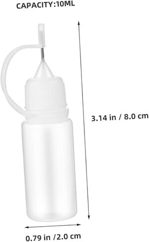 OUNONA 25pcs 10ml Needle Tip Squeeze Bottles for Refillable Liquid Containers with Easy Handling and Visibility, Precision Glue Applicator Suitable for Paint, Adhesive, and Moisturizing in Saudi Arabia