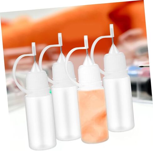 OUNONA 25pcs 10ml Needle Tip Squeeze Bottles for Refillable Liquid Containers with Easy Handling and Visibility, Precision Glue Applicator Suitable for Paint, Adhesive, and Moisturizing in Saudi Arabia