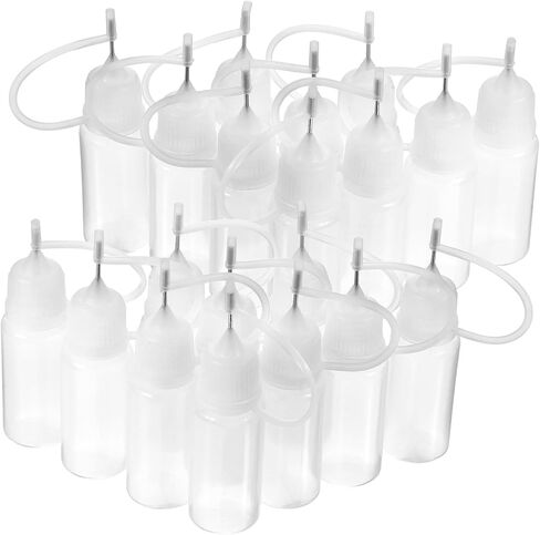 NUOBESTY 25pcs 10ml Narrow Tip Squeeze Bottles Precision Glue Applicator Bottles for Paint Refilling Craft Liquid Dispensing and DIY Projects in Saudi Arabia