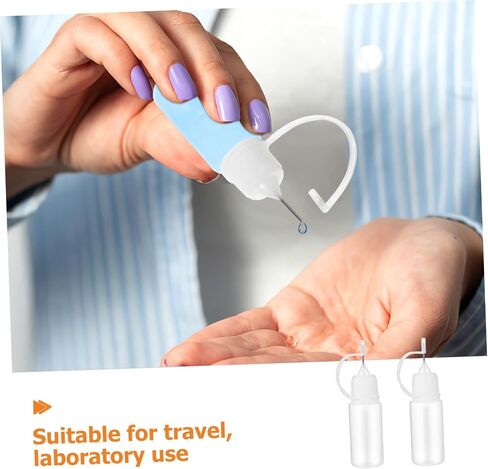 NUOBESTY 25pcs 10ml Narrow Tip Squeeze Bottles Precision Glue Applicator Bottles for Paint Refilling Craft Liquid Dispensing and DIY Projects in Saudi Arabia