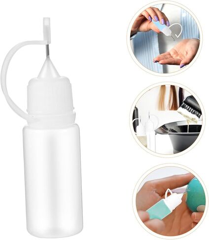 NUOBESTY 25pcs 10ml Narrow Tip Squeeze Bottles Precision Glue Applicator Bottles for Paint Refilling Craft Liquid Dispensing and DIY Projects in Saudi Arabia