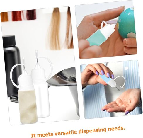 Mikinona 25pcs 10ml Precision Needle Tip Squeeze Bottles – Refillable Dispenser Applicator for Paint, Glue, Moisturizing Liquid – Portable Liquid Dispensing Bottles for Craft and Industrial in Saudi Arabia