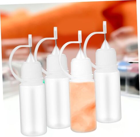 Mikinona 25pcs 10ml Precision Needle Tip Squeeze Bottles – Refillable Dispenser Applicator for Paint, Glue, Moisturizing Liquid – Portable Liquid Dispensing Bottles for Craft and Industrial in Saudi Arabia