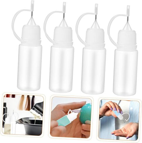 Mikinona 25pcs 10ml Precision Needle Tip Squeeze Bottles – Refillable Dispenser Applicator for Paint, Glue, Moisturizing Liquid – Portable Liquid Dispensing Bottles for Craft and Industrial in Saudi Arabia