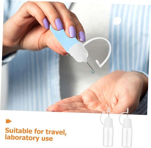 Mikinona 25pcs 10ml Precision Needle Tip Squeeze Bottles – Refillable Dispenser Applicator for Paint, Glue, Moisturizing Liquid – Portable Liquid Dispensing Bottles for Craft and Industrial in Saudi Arabia