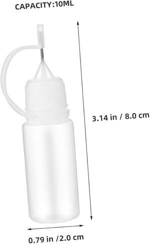 25pcs 10ml Needle Tip Squeeze Bottles with Pe Material, Refillable and Portable Precision Tip Bottles for Dispensing Liquid Adhesive, Paint, Moisturizing Liquid, and Other Fluids in Saudi Arabia