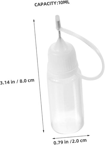 25pcs 10ml Needle Tip Squeeze Bottles with Pe Material, Refillable and Portable Precision Tip Bottles for Dispensing Liquid Adhesive, Paint, Moisturizing Liquid, and Other Fluids in Saudi Arabia