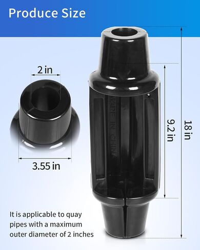 OCEANBROAD Slide-On Post Dock Fender Bumpers 2 Pack, Slip-Over Dock Pipe & Pole Guards, 18" x 5.5" Inflatable Marine PVC Bumpers, Vertical Protection for Boat Dock Legs, Mounting Brackets & Piling in Kuwait