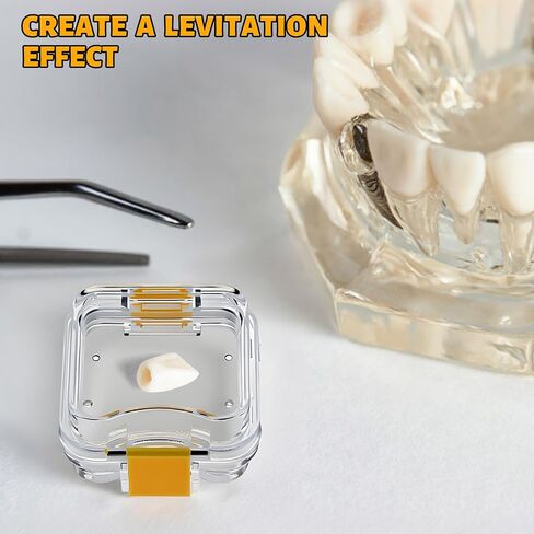 200 Count Dental Crown & Bridge Boxes, Transparent Membrane Display Cases with Secure Clasp, Showcase Storage Box for Crowns, Veneers, Bridges, Dental Restorations, 2" x 2", ABS Material Bulk in Kuwait