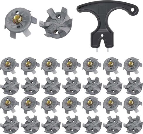 21Pcs Golf Spikes Set Includes 20 Pcs Golf Cleats Replacement Black Cleats Spanner Metal Thread Screw 6 mm Dia Spike Tool for Lawn Cricket Shoe Player Lover in Kuwait