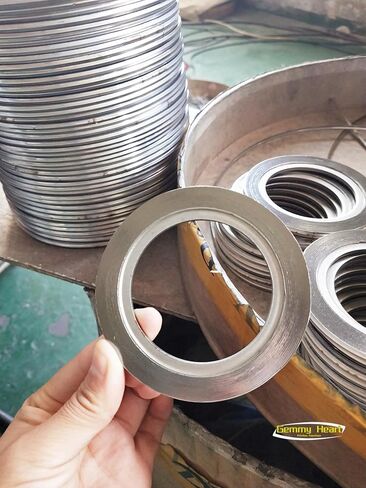 Gemmy Heart Not ASME Spiral Wound Gasket with SS304 Inner Ring,Graphite Filled,5Pcs 1/2" DN15 (5Pcs 1/2" DN15) in Kuwait