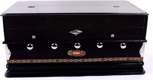 BINA Model No. 5 Deluxe Harmonium, Double Reeds, 3 1/4 Octaves, 5 Stops, Single Bellow, with Padded Carry Bag in Kuwait