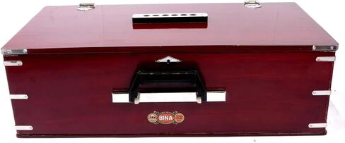 BINA Harmonium No. 23B DX, 3.5 Octaves, Double Reeds, 9 Stops, Multifold Bellows, with Carry Bag in Kuwait
