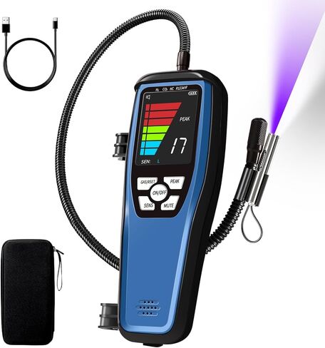 Refrigerant Leak Detector, Aprvtio ALD-100 2-in-1 A2L A1 Freon Leak Detector with TFT Screen, 3 Sensitivity Modes & 2 Alarm Types, Air Conditioning Detector HVAC for R134a R410A R32 R454B R290 in Kuwait
