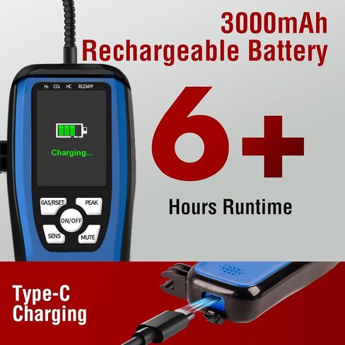 Refrigerant Leak Detector, Aprvtio ALD-100 2-in-1 A2L A1 Freon Leak Detector with TFT Screen, 3 Sensitivity Modes & 2 Alarm Types, Air Conditioning Detector HVAC for R134a R410A R32 R454B R290 in Kuwait