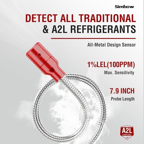 HVAC Refrigerant Leak Detector with PPM &%LEL, WJL-6000PRO Combine A2L Freon Leak Detector Upgraded All-Metal Probe Audible & Visual Alarms for R454B R22 R134a in Kuwait