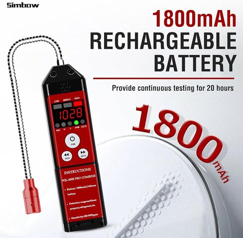 HVAC Refrigerant Leak Detector with PPM &%LEL, WJL-6000PRO Combine A2L Freon Leak Detector Upgraded All-Metal Probe Audible & Visual Alarms for R454B R22 R134a in Kuwait