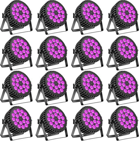 يمكن أن تضيء أضواء المسرح، 18LED 180 واط RGB+UV تضيء تأثير إضاءة المسرح بواسطة DMX وإضاءة المسرح للتحكم في الصوت لحفلات الهالوين بار ديسكو دي جي عرض مباشر لحفلات الزفاف (عبوتان) in Saudi Arabia