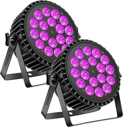 يمكن أن تضيء أضواء المسرح، 18LED 180 واط RGB+UV تضيء تأثير إضاءة المسرح بواسطة DMX وإضاءة المسرح للتحكم في الصوت لحفلات الهالوين بار ديسكو دي جي عرض مباشر لحفلات الزفاف (عبوتان) in Saudi Arabia