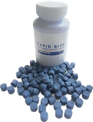 Dissolvable Blue Dye Tablets for Toilet Leak Detection & Adulteration Detection, Multi-Use - 100 Tablets Per Bottle in Kuwait