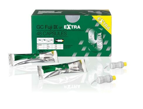 GC 002537 Fuji IX GP كبسولات الأسمنت الترميمية الزجاجية الإضافية A3.5، 50 كبسولة/عبوة، إعداد سريع مع متانة معززة in Kuwait