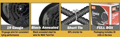 Max TW1061T Regular Twintier Tie Wire 30 Rolls per case in Kuwait