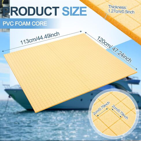 Pangda 47.24" x 44.49" PVC Foam Core H-60 4 lb Density Grid Scored with 0.79" Grid(1/2 Inch) in Kuwait