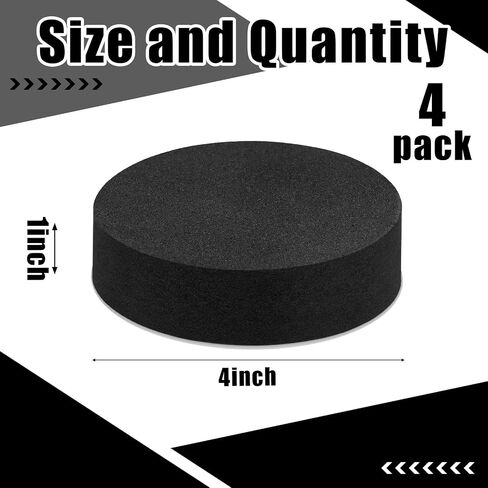 4 Pcs 1" Thick Foam Padding Sheet with Adhesive Backing 4 Inches Self Stick Neoprene Insulation Foam Sheet Black for Furniture Cars Speakers in Kuwait