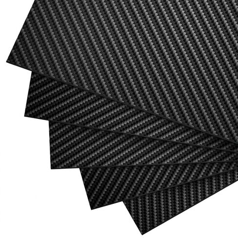 UHT 3K 1mm Carbon Fiber Sheet, 200 x 300mm, Twill Weave Matte Finish Plate, Lightweight CF Board, High Strength Stiffness Laminate, Easy to Cut Panel, Trimmed Edges, for CNC Machining, Modders in Kuwait