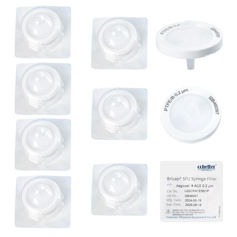 Pack of 10 Hydrophobic PTFE Syringe Filters 0.2μm 25mm for Air Venting, Sterile Individually Packaged in Saudi Arabia