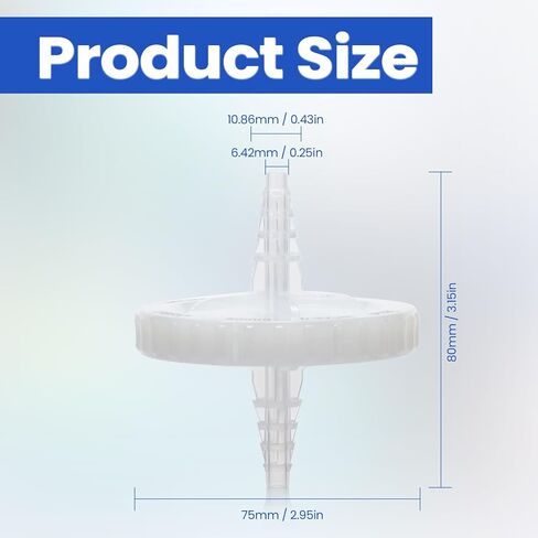 50mm Sterile Gas Venting Filter, 0.22 Micron PTFE Membrane, Hydrophobic, Cell Culture Bags, Tanks, CO2 Incubators (Individually Packed 1) in Kuwait