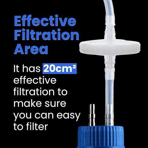 50mm Sterile Gas Venting Filter, 0.22 Micron PTFE Membrane, Hydrophobic, Cell Culture Bags, Tanks, CO2 Incubators (Individually Packed 1) in Kuwait