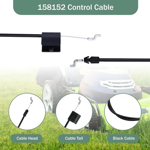 2-حزمة 532158152 158152 كابل التحكم في منطقة المحرك لـ Husqvarna، Poulan، Craftsman، جزازات العشب آكل الأعشاب، قطع غيار كابل الخانق، يستبدل 198462 582991501 in Kuwait