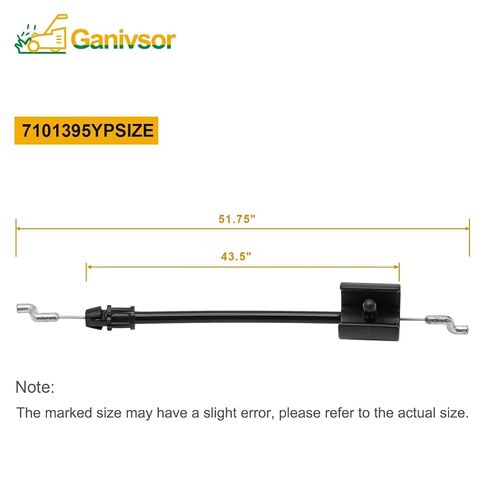 كابل الكفالة Ganivsor 7101395YP - كابل تحكم بديل 56 بوصة لجزازات العشب Briggs & Stratton - يناسب الموديلات 7800165، 7800189، 7800190، 7800228، 7800229 وجزازات الدفع العالمية in Kuwait